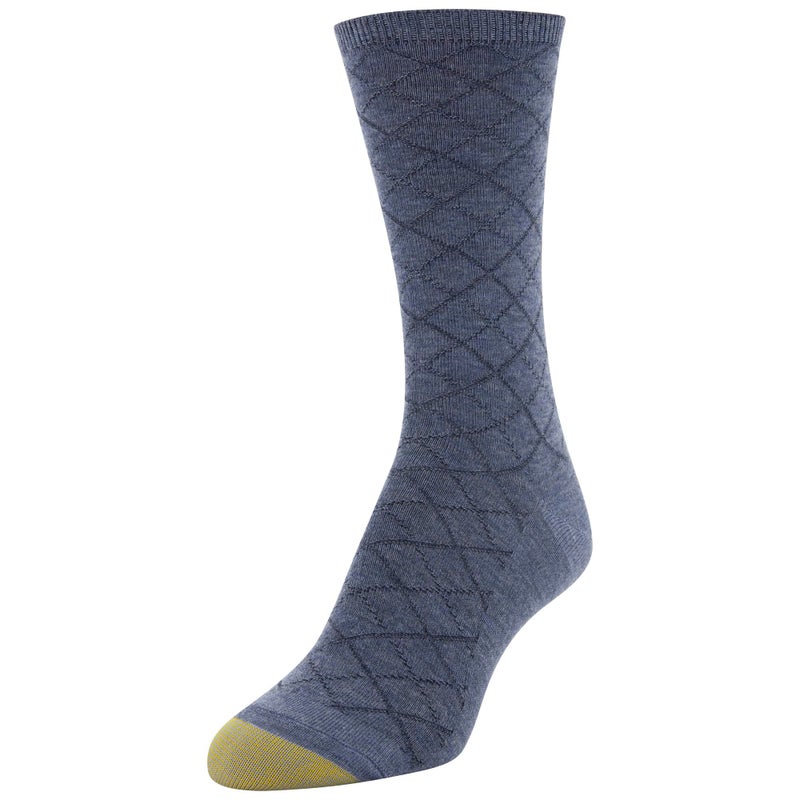 GOLDTOE Women's Casual Texture Crew Socks, Multipairs, Denim Diamond (6-Pairs), Shoe Size: 6-9 - Image 2